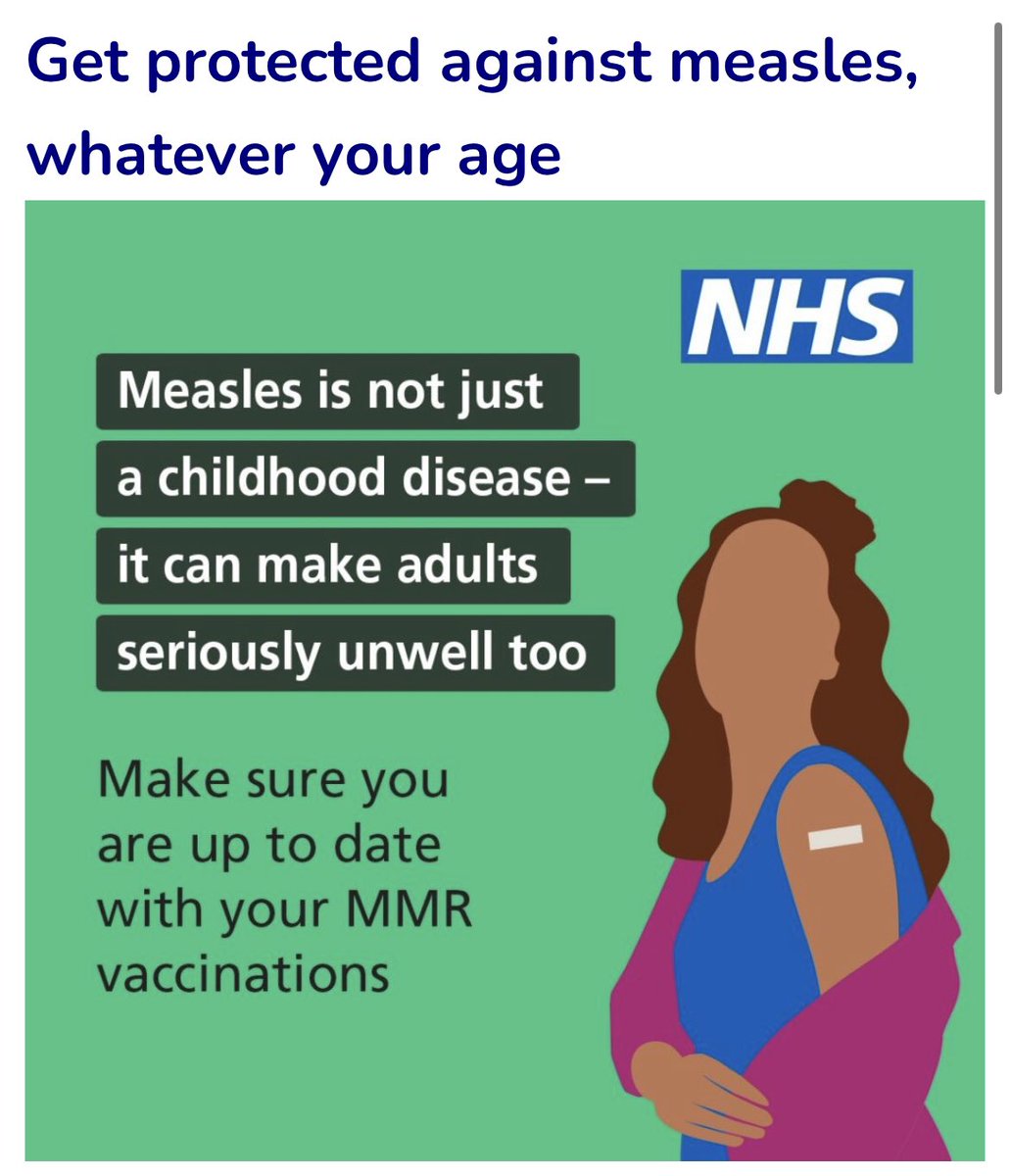 📢 Measles Vaccination Reminder! 

Measles spreads easily and can be serious, but vaccines are our best defence for children & adults! 

It's never too late to catch up! 

Link to catch up clinics:  lambethtogether.net/your-health/mm…

#MMRVaccine #ProtectOurCommunity