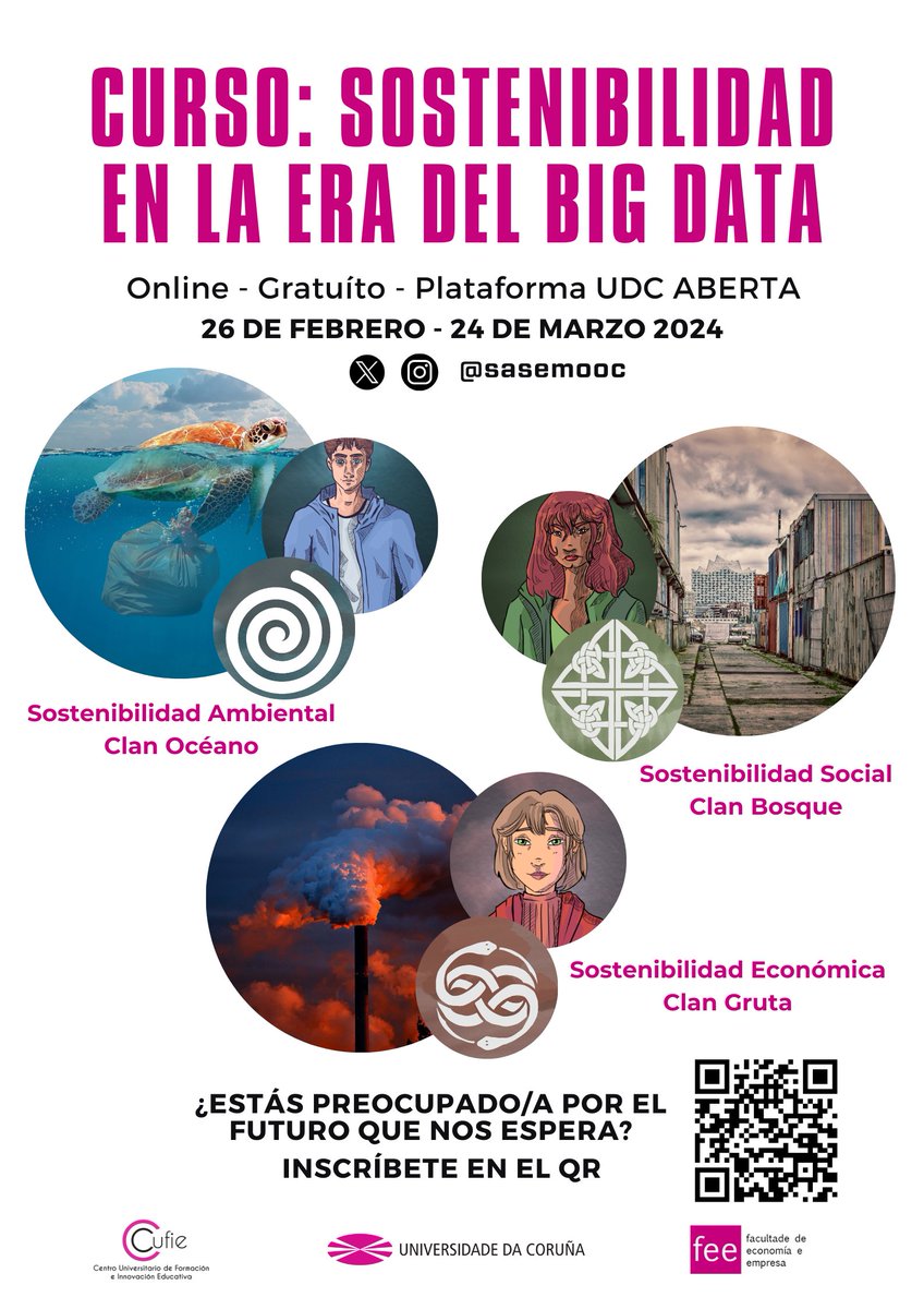 sasemooc (@sasemooc) on Twitter photo ⏱️Empieza la cuenta atrás! El lunes comienza el curso online de Sostenibilidad en la era del Big Data de la <a href="/UDC_gal/">Universidade da Coruña</a>. Aún no te has inscrito? No te lo pierdas! 👉udcaberta.udc.gal/course/view.ph… ⏱️Empieza la cuenta atrás! El lunes comienza el curso online de Sostenibilidad en la era del Big Data de la <a href="/UDC_gal/">Universidade da Coruña</a>. Aún no te has inscrito? No te lo pierdas! 👉udcaberta.udc.gal/course/view.ph…