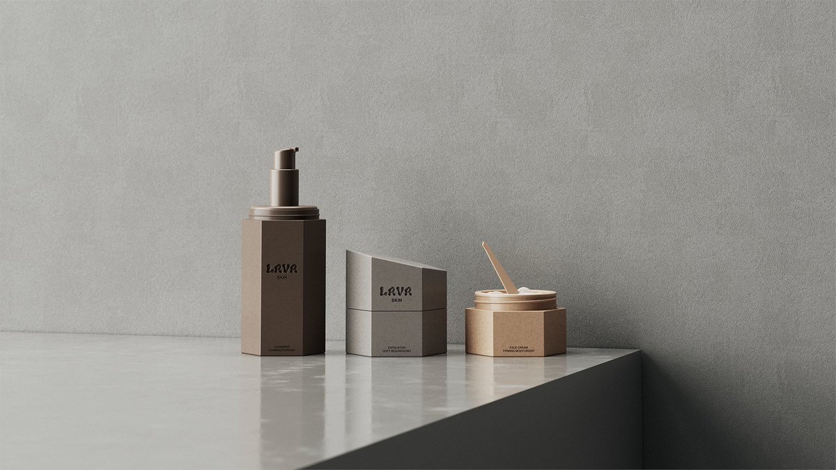 packagings's tweet photo. LAVA is a revolutionary #skincare line that draws #inspiration from one of the most incredible geological formations on Earth – the #basaltic columns

https://t.co/d84ItfEOmz

#packagingdesign by ONEREDCAT https://t.co/a5c5A6s6K3