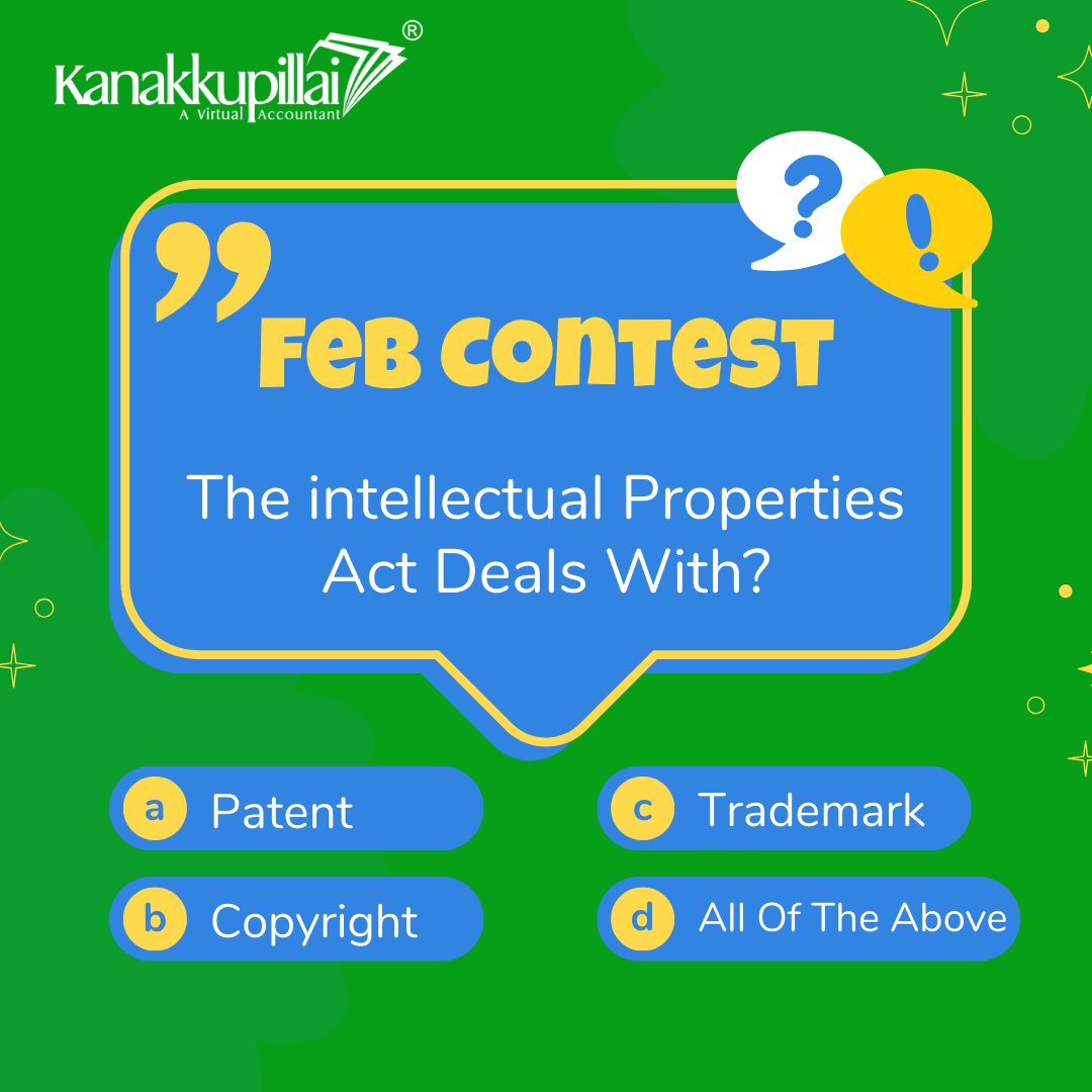 #FebruaryContest2024

Answer this question and stand a chance to win a Rs 500 #Amazonvoucher.

#ContestConditions

1. LIKE and SHARE this post
2. Comment the right answer tagging kanakkupillai
3. TAG any 3 FRIENDS
4. FOLLOW all our Pages