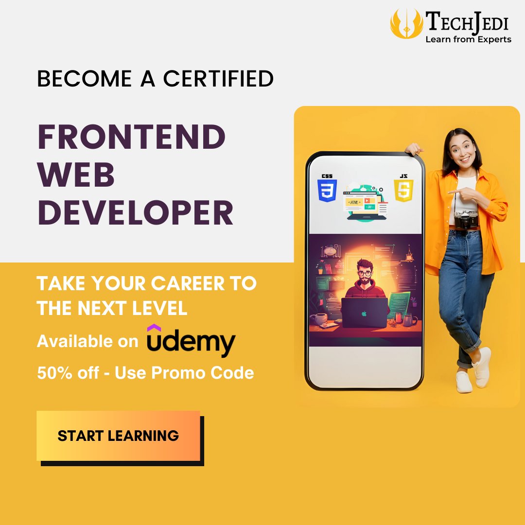 asktechjedi's tweet photo. 🌟 Elevate your web design skills with our FREE online Front End Development course! 💻✨ Join now and master HTML, CSS, JavaScript, and more. Don't miss out! - enroll now!
https://t.co/GX8YkAQrfW 👈
#FrontEndDevelopment #WebDesign #FreeCourse #frontend #css #html #javascript https://t.co/ud3D8yGDSN