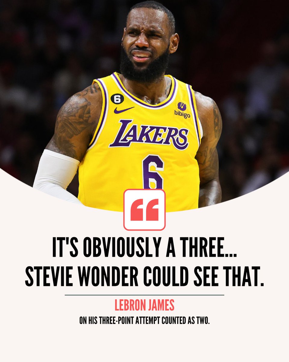 LebronReign's tweet photo. Throwback to Lebron’s Hilarious Quote From First Half of NBA Season 😂 When His Game-Tying Three-Pointer Was Ruled Out as 2 Against Minnesota Timberwolves👀
.
.
.
#NBA #Basketball #Lebronjames #Lakers #Minnesotatimberwolves #Kingjames https://t.co/EukHu1bVtP
