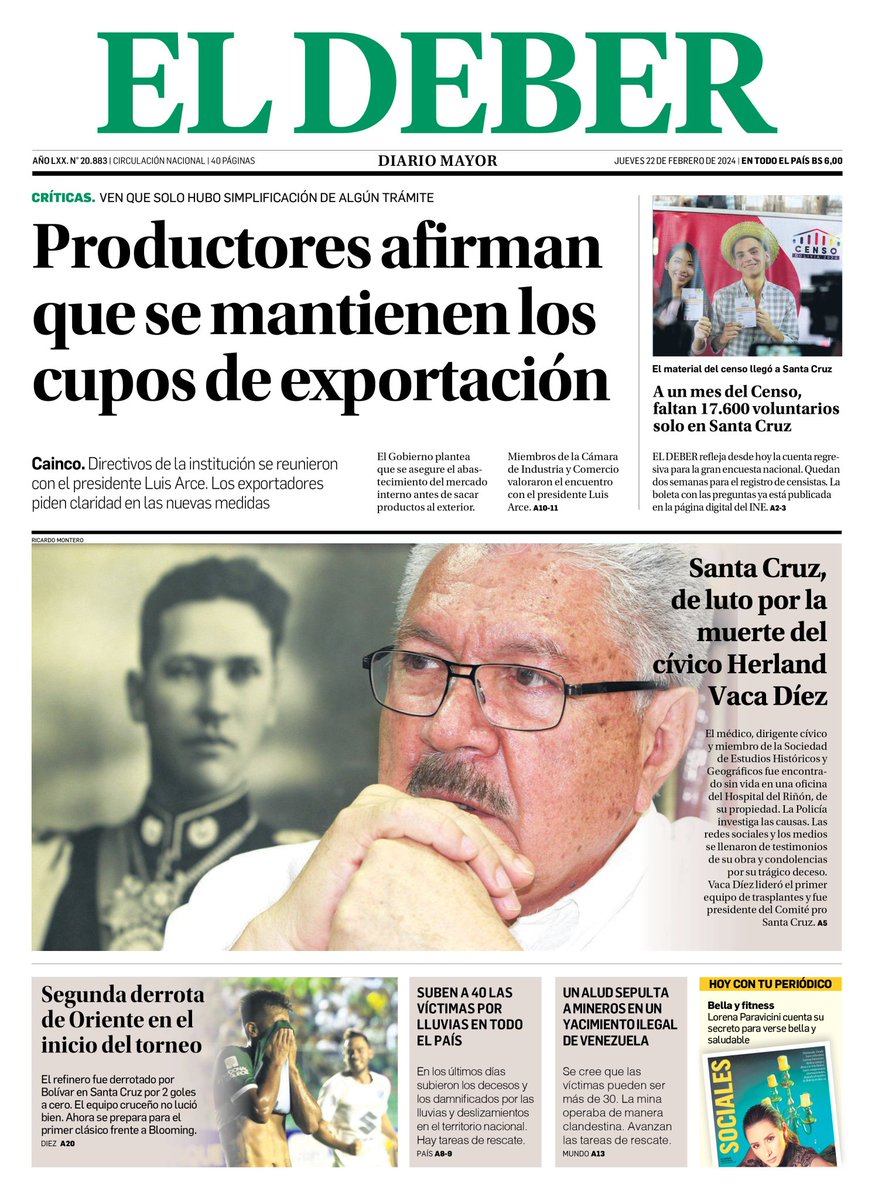 AndrsGomezV's tweet photo. ¿Ven? El gobierno de Luis Arce no es confiable porque miente e incumple acuerdos. No hay tal liberación de exportaciones según los productores. https://t.co/yUbCMgYTa9