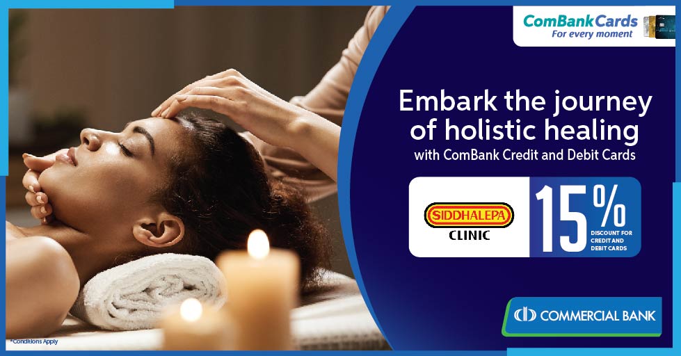ComBank_LK's tweet photo. Step into serenity. 🌿 Experience the restorative power of Ayurveda at Siddhalepa Clinic with a special 15% discount for ComBank Credit and Debit Cardholders. Offer lasts until 31st December 2024. Begin your wellness journey today.

#HolisticHealth #Siddhalepa #ComBankCards https://t.co/CX2BeNNuqa