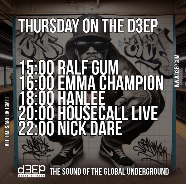 Catch me back on Housecall tonight on the mighty <a href="/d3epradio/">D3EP Radio Network</a> from 8pm (GMT) alongside my brother <a href="/djshaned/">Shane D</a>