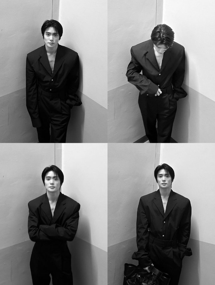 ADORE0214's tweet image. Jaehyun in black and white