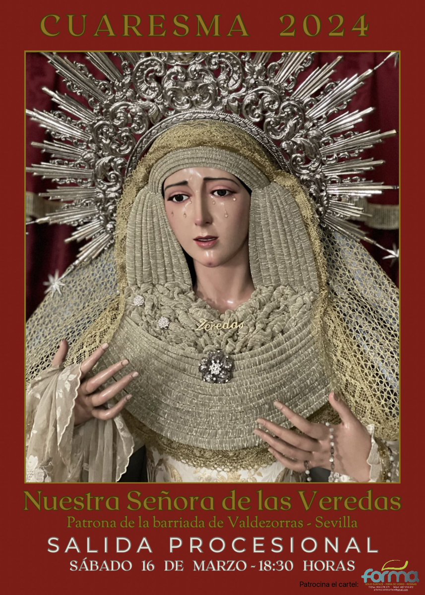 Cartel de la salida procesional de Ntra. Sra. de las Veredas 2024. #VeredasDeAmor #Veredas24