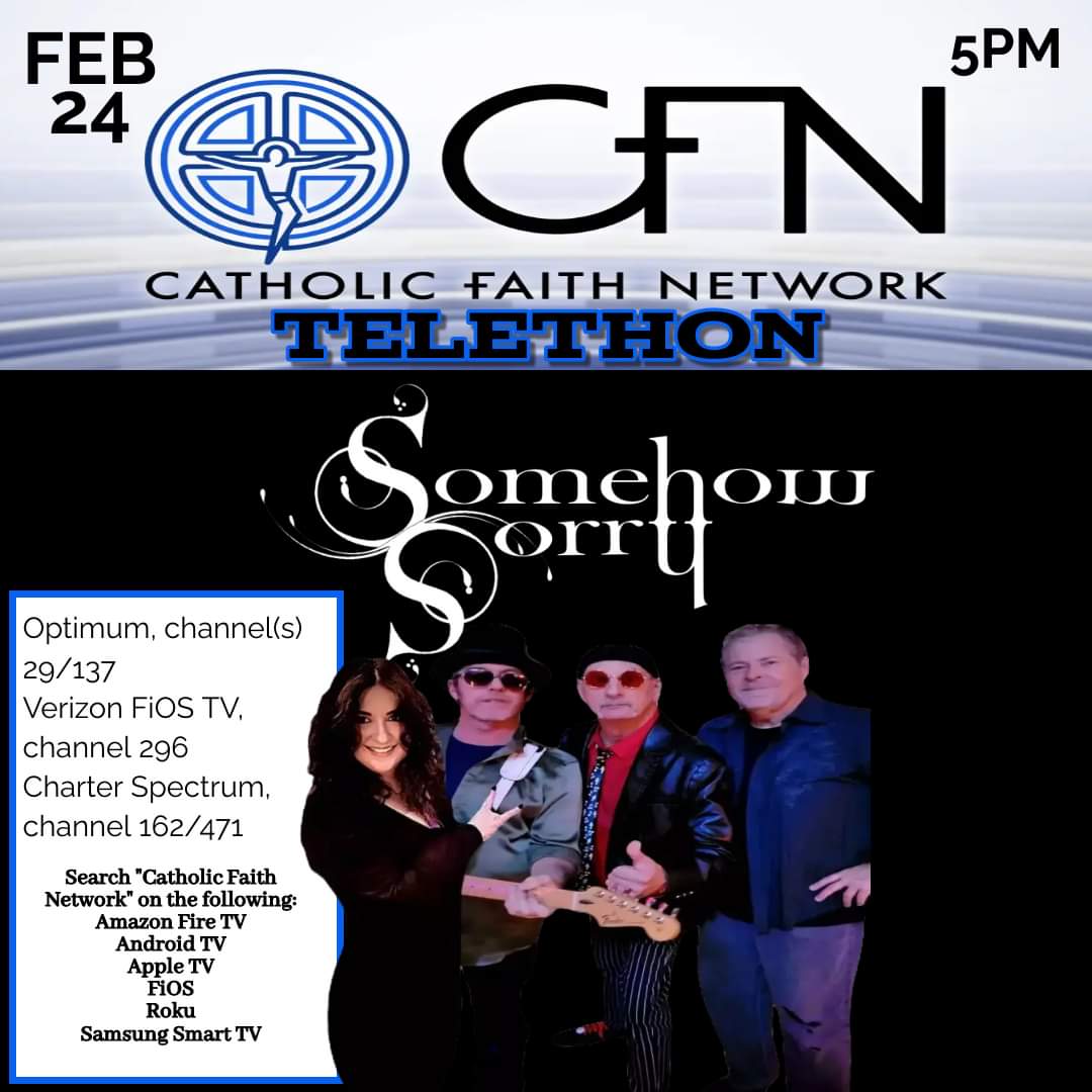 This Saturday tune in to the #catholicfaithnetwork Telethon 5PM #cfn #Jesus #prayer #donate #livemusic #LongIsland