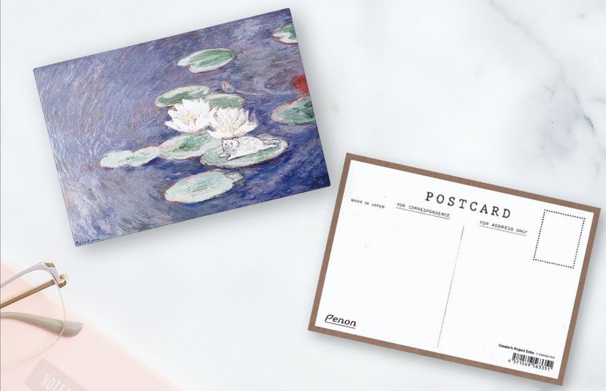 New work for the wooden postcard also first time release in @tobi_museumshop , which crossover with Monet’s water lilies. If you are in Tokyo, feel free to visit and get it!🪷