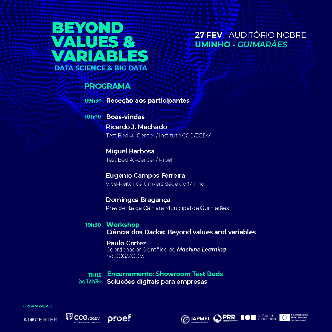 ubiwhere's tweet image. 🔊 Beyond Values And Variables: Data Science &amp;amp; Big Data
This event includes a Workshop designed for start-ups and SMEs and a Showroom of National Testbeds: the #DigitalNervousSystemTestbed by @ubiwhere will be there! ✌
Join us!
👉 bit.ly/form-beyondval…