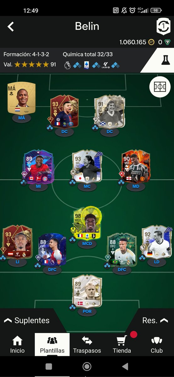 Vendo la cuenta de Ultimate Team, interesados MD. Muchas medias y muchos SBCs hechos. Te enseño la cuenta completa y decides. También vendo las monedas por separado, 100k = 5€.
