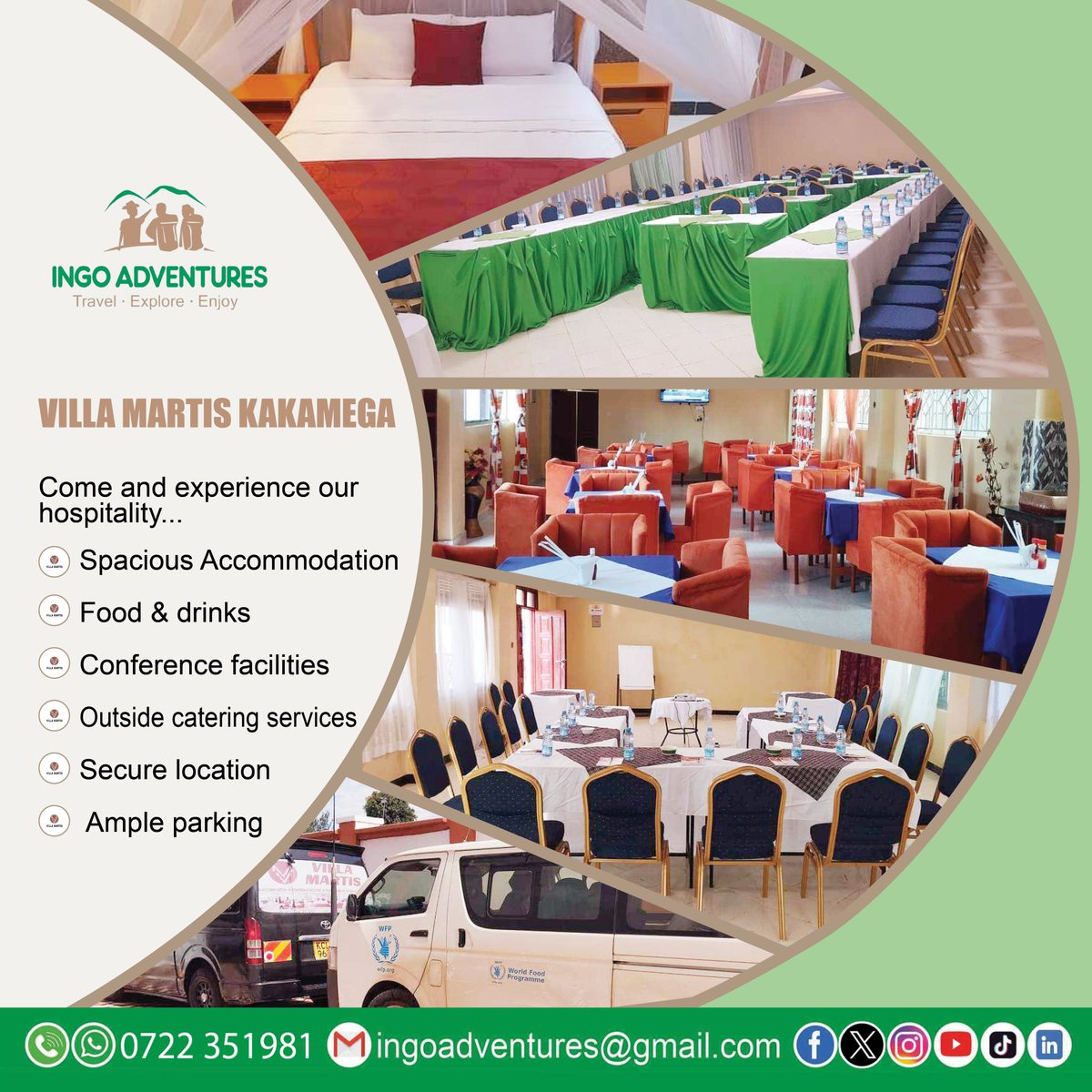 IngoAdventures's tweet photo. VILLA MARTIS - IKONYERO, KAKAMEGA
Come and experience our hospitality...
▪️Spacious Accommodation
▪️Food & drinks
▪️Conference facilities
▪️Outside catering services
▪️Secure location
▪️Ample parking
#IngoAdventures #TwendeWestern #tembeakenya https://t.co/1Qed0kTvHC
