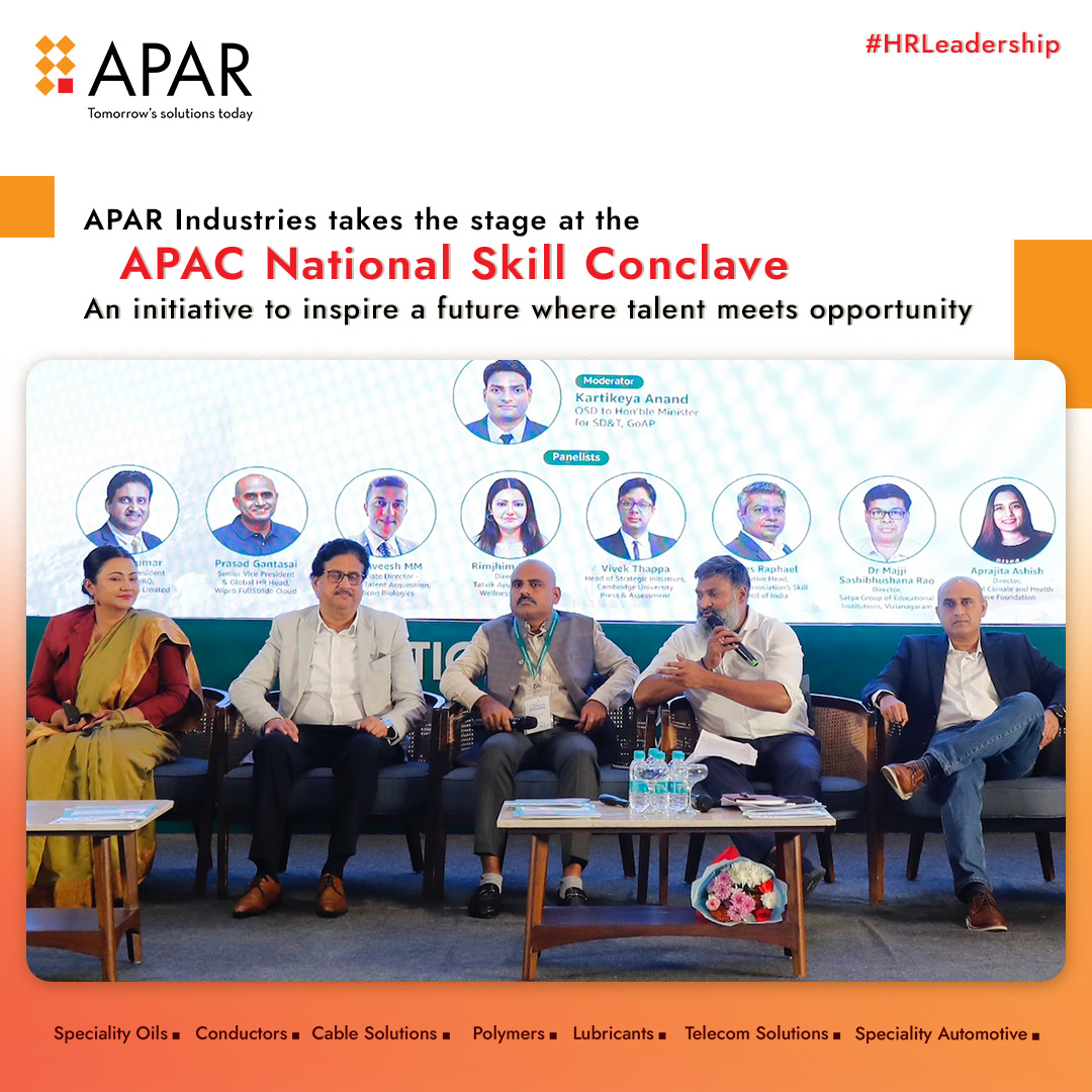 AparIndustries's tweet photo. We're thrilled to share Mr. Sanjay Kumar, Senior Vice President - HR & Admin's impactful participation as a panelist at the prestigious APAC National Skill Conclave-Andhra Pradesh Edition, held on February 9, 2024, in Vishakhapatnam.
#SkillConclave #HRLeadership https://t.co/UCyDTID5tk