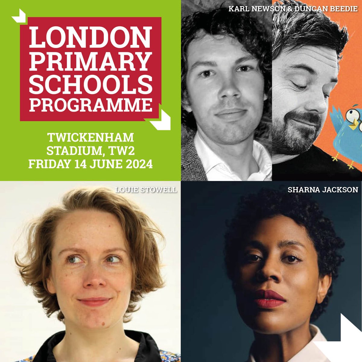 #TEACHERS OF @LBRUT! We've expanded our FREE Primary Schools Programme at #TwickenhamStadium to TWO days on Friday 14 & Monday 17 June with @sharnajackson @NadiaShireen @Louiestowell @MartinHHBrown @Karlwheel @DuncanDraws @zoeantoniades. BOOK NOW barneskidslitfest.org/schools/