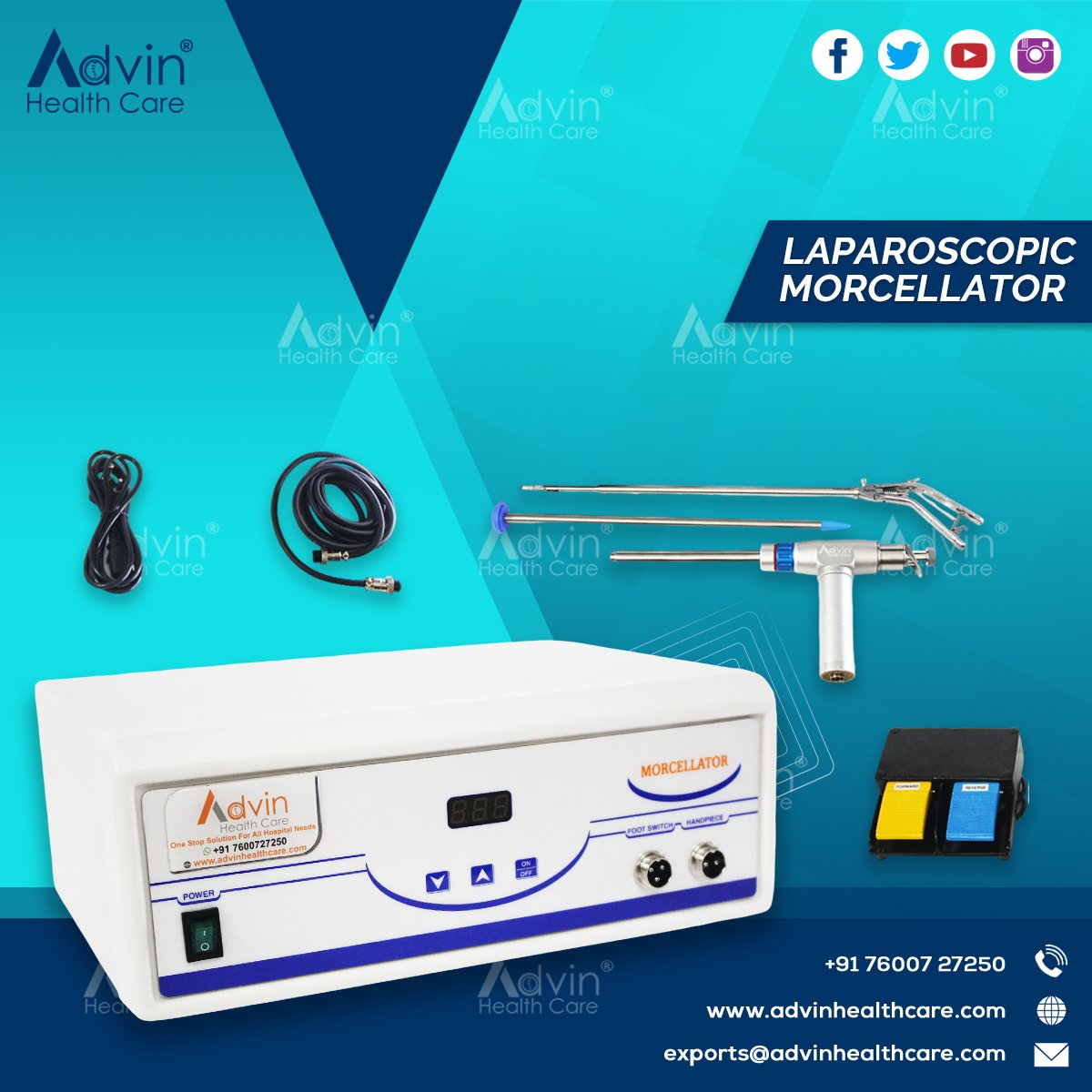advinhealth's tweet image. Advin Health Care - Laparoscopic Morcellator

Email: exports@advinhealthcare.com
Website: advinhealthcare.com

#advinhealthcare #advinurology #laparoscopicmorcellator #morcellator #medicaldevices #laparoscopyproduct #laparoscopy #laparoscopicsurgeon #laparoscopicsetup