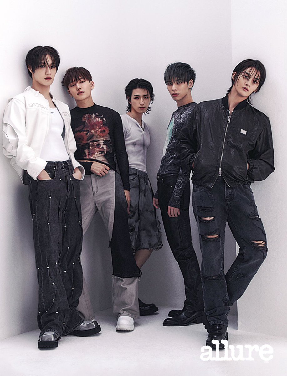 baejinyoxng's tweet image. Honored to grace the pages of Allure's 2024 March issue, where each member's distinctive style takes center stage.
