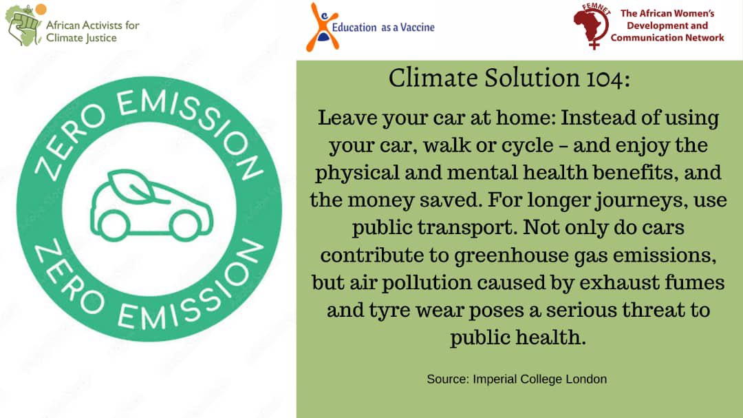 #AACJFSMA does not discuss climate issues, without proferring solution(s). Do you know that as an individual you can facilitate climate solutions? What role(s) can you play in mitigating climate crises?: