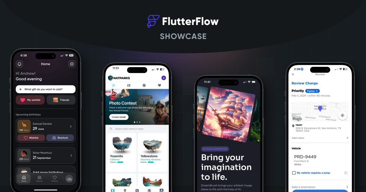 App_benedict's tweet image. From funded startups to established companies, FlutterFlow apps are used by millions of users.
🚀 Explore top production apps #builtinFlutterFlow on our new showcase page!
#AppMedia
