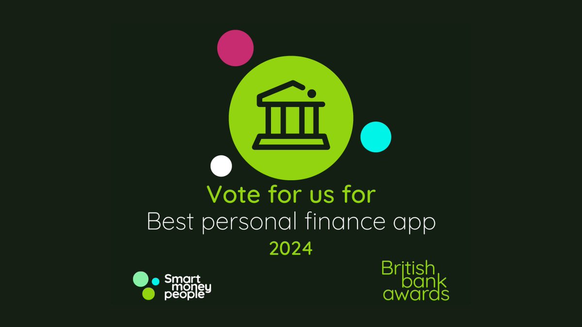 We've been nominated for Best Personal Finance App at the @BritBankAwards 🤩 We'd appreciate 5 minutes of your time to vote for us to become a finalist by following the steps in the link below. You could win £1000 💙🏆 ow.ly/GBLU50QG5UG