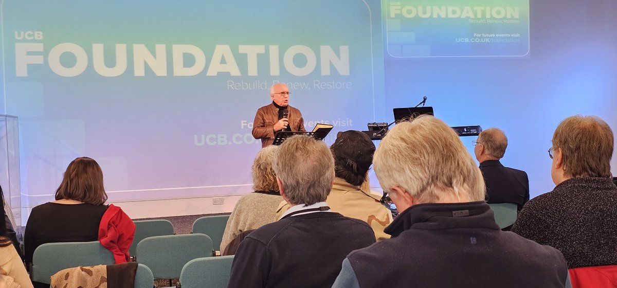 Great time God morning and wonderful message from @davidlherroux the head of @UCBMedia in Rugby. A call for us to be transformed by the power of God in this difficult time we are going through @Awareness_Found