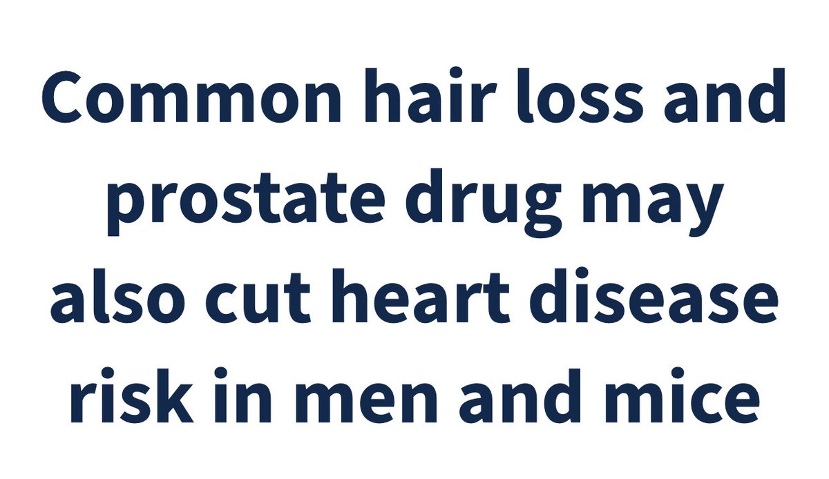 erwinloh's tweet photo. #Finasteride, also known as #Propecia or #Proscar, treats male pattern #baldness and enlarged #prostate. The drug may also provide a surprising and life-saving benefit: lowering #cholesterol and cutting the overall risk of #cardiovasculardisease.
https://t.co/lCrEGD8PV1 https://t.co/cvDotim4vV