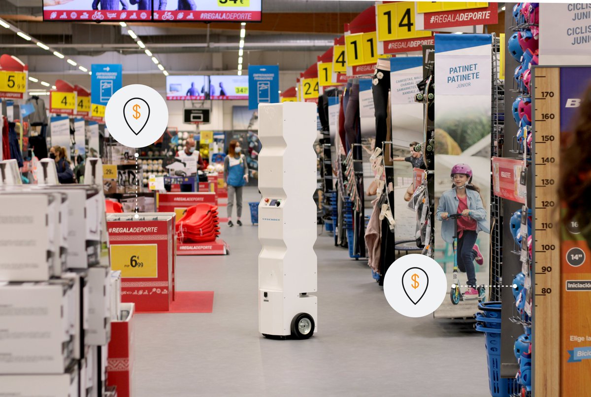 📈 Discover profitable store areas with StockBot for smarter retail strategies! 
Learn more: pal-robotics.com/robots/stockbo…

🤖 See StockBot live! Join us at the <a href="/ZebraTechnology/">Zebra Technologies</a> booth, #EuroCIS2024, 27-29 Feb. Excited to meet you! 👋
#retail #moneymapping #Robots #tech