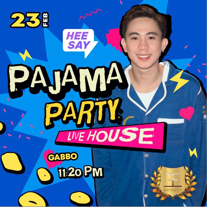 Michaelgabs11's tweet photo. 🌙✨ Dive into the cozy comfort of your PJs and join the ultimate virtual bash – our "Pajama Party" livehouse event! Join us and tune in to the livehouse event on Heesay App, February 23-24, 2024, from 8:00 PM to 1:00 AM. 🎉🎶 https://t.co/079boWpKWX