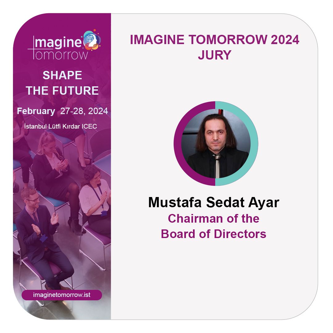 Mustafa Sedat Ayar will be with you as the jury team at Imagine Tomorrow 2024.

#imaginetomorrow

#imaginetomorrow2024

#tekmer #teknopark #entrepreneur