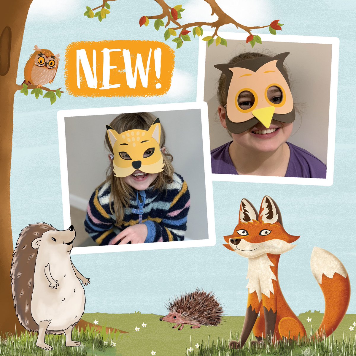 🦊Step into the world of forest creatures with our brand new woodland animal masks! 🦔 Perfect for parties or fancy dress these children’s masks come in a range of designs and are available to order through our online shop.