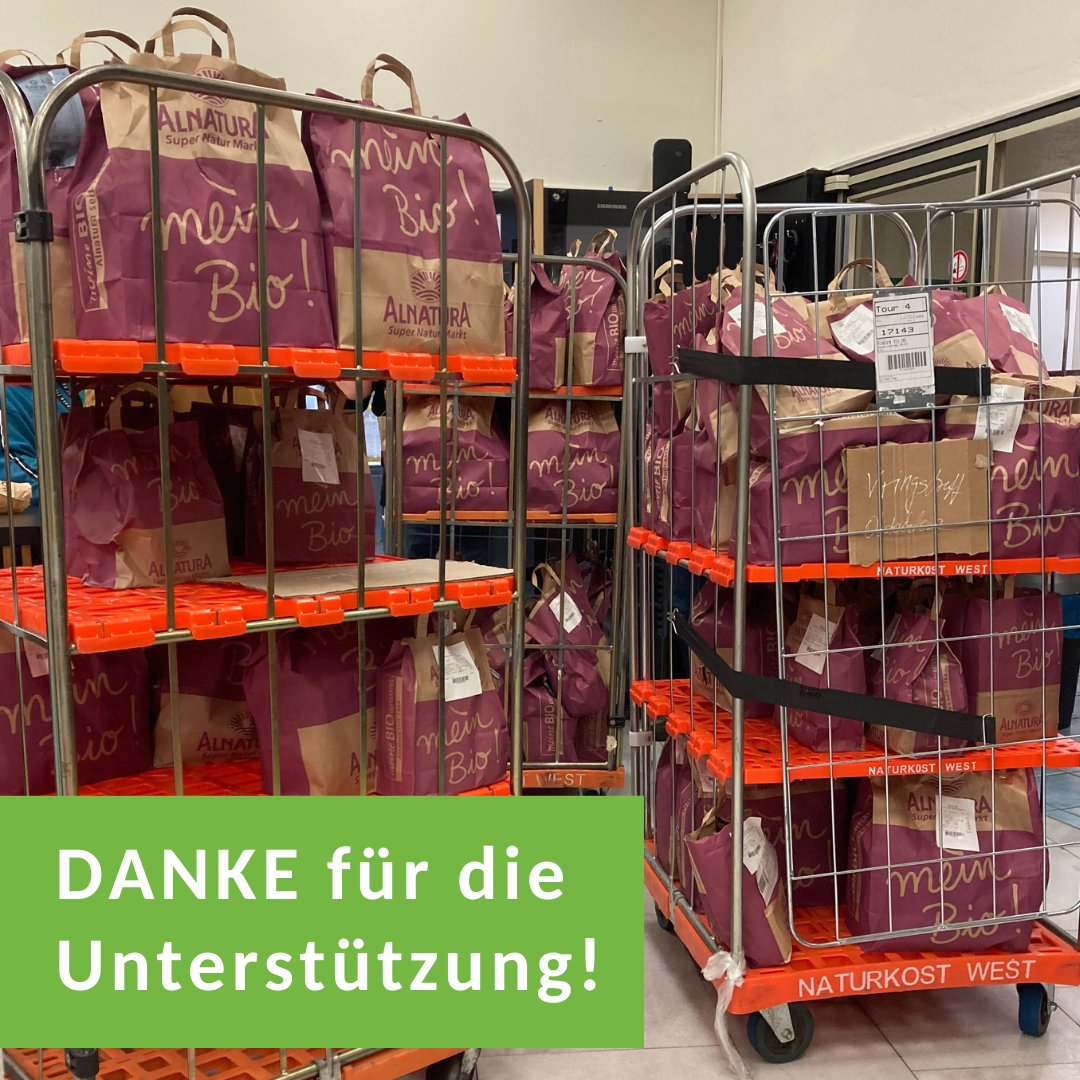 Heute sagen wir DANKE an die Kund:innen von <a href="/Alnatura/">Alnatura</a> hier im #Vringsveedel für die tollen Spenden-Tüten!