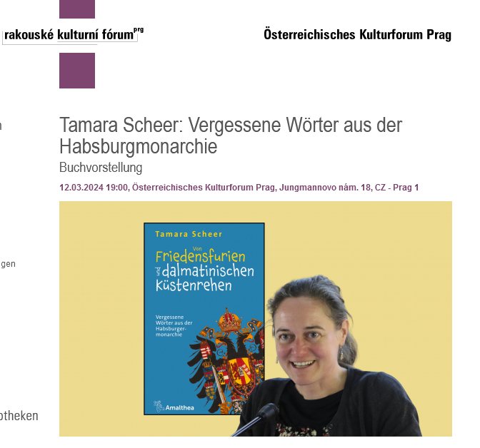 ScheerTamara's tweet photo. Wer im März in #Prag weilt - herzliche Einladung zu meiner Lesung :-)
https://t.co/yEgGwnaHu2
Dank an das Österr. Kulturforum Prag Rakouské kulturní fórum v #Praze :-) https://t.co/zRrZhaoXmm