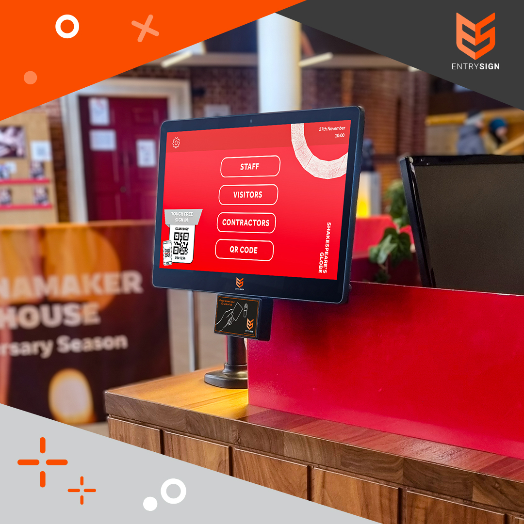 EntrySign's tweet photo. Shakespeare's Globe has expanded their EntrySign system by adding a secondary screen! 🙌

This makes their EntrySign visitor sign-in system even easier by adding another convenient location to sign in and out while maximising site security.

https://t.co/xLq2x5L1Mv

#SignInSystem https://t.co/KwbEnwNtPL
