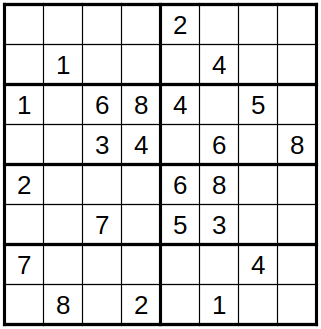 robakun2011's tweet photo. #数独 #sudoku #ナンプレ #numberplace
小型の難問です(*^^*)
基本的な解き方だけでは解けません ;^_^A💦
#robakun https://t.co/iZoOTOyhgx