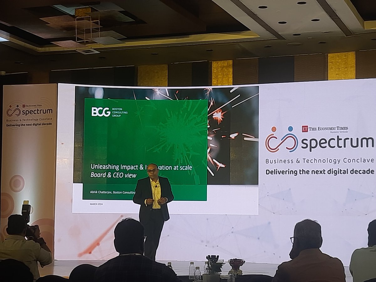 alimahadik's tweet image. ET spectrum 
Business &amp;amp; Technology Conclave
#ETCIOSpectrum
Abhik Chatterjee, Boston Consultancy Group