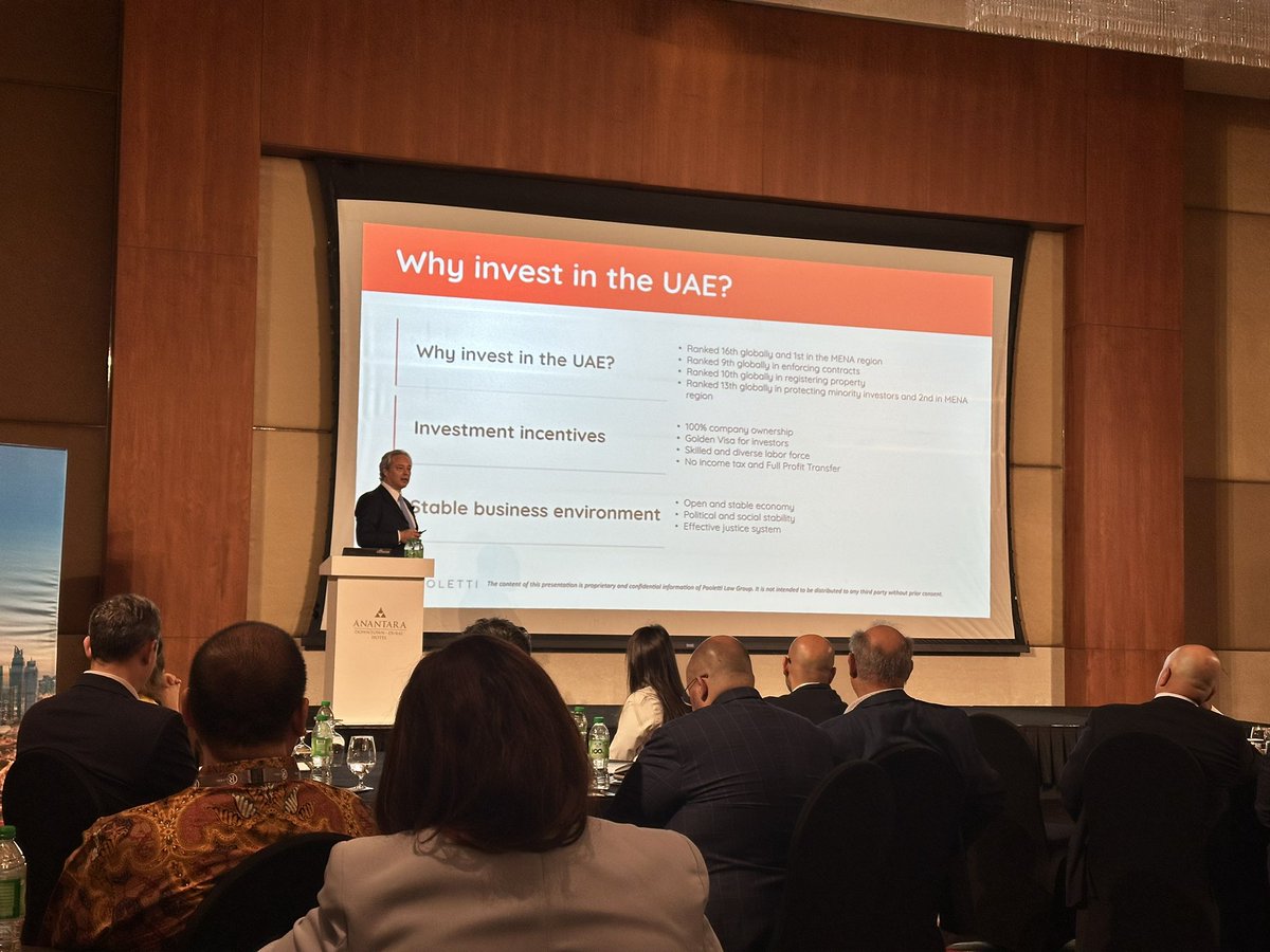 IR Global fellow member Thomas Paoletti shared valuable insights on investment in the UAE at the IR Global On the Road Conference in Dubai. 
Attendees gained crucial knowledge on investment opportunities in the region. 

#IRGlobal #investment #UAE #Dubai #IRDubai24 #conference