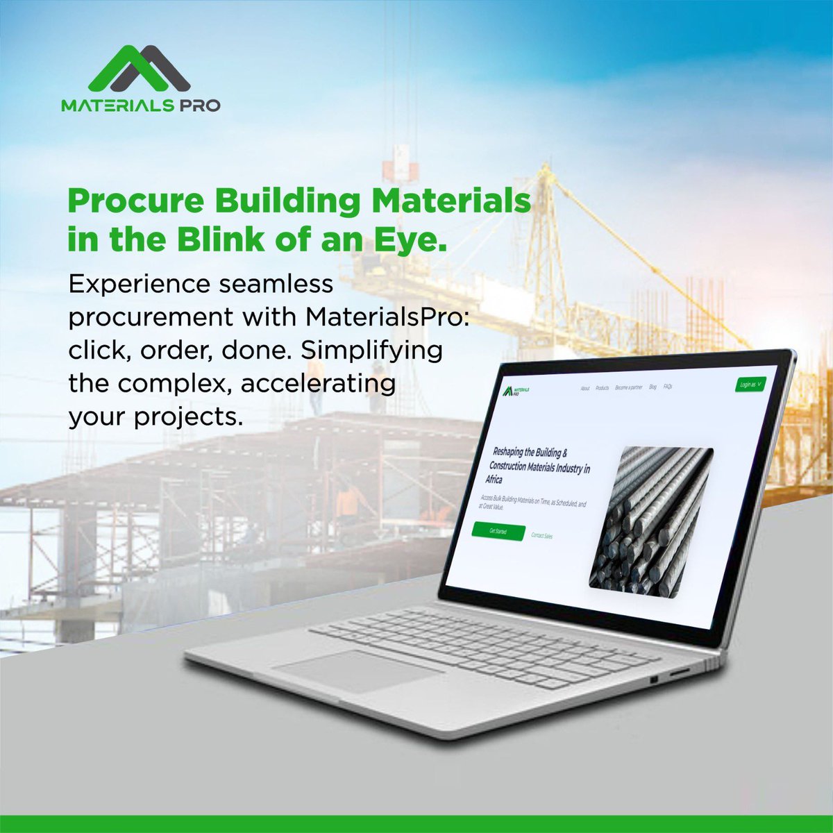 MaterialsProHQ's tweet photo. At MaterialsPro, we redefine speed and simplicity. With just a few clicks, you can effortlessly order your required building materials, turning the complex into quick and easy.

Experience procurement at the speed of thought with MaterialsPro.

#construction #materialspro https://t.co/q0F4oIGZgU