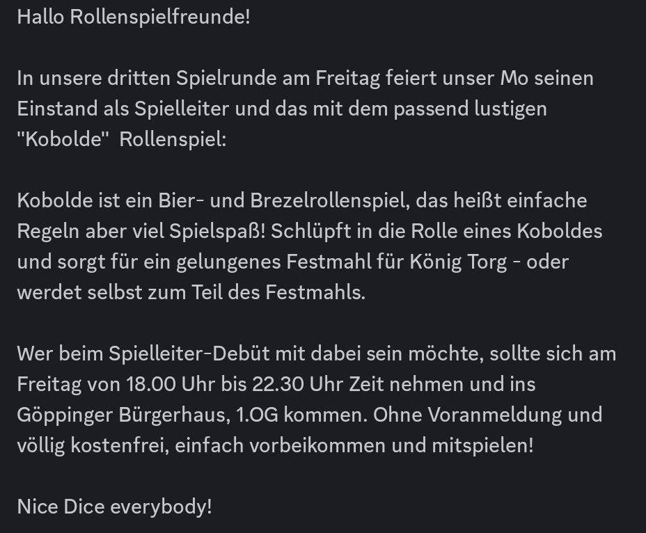 GoeRC_'s tweet photo. #Göppingen #Rollenspielclub #GöRC #PenandPaper #Rollenspiel #RPG #Rollenspieltreff #Kobolde https://t.co/Bs5DyluLNy