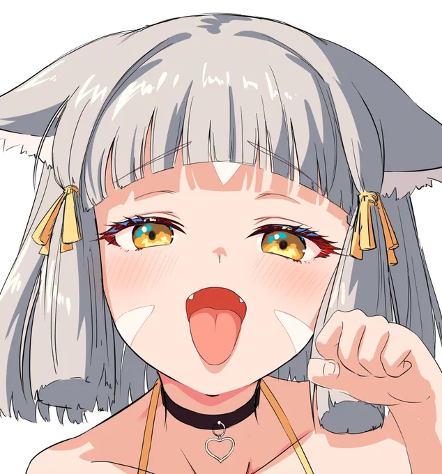 2/22猫の日ということで、にゃんにゃんニアちゃん。まだ線画も下書き状態なのでここからもっとブラッシュアップさせてく 