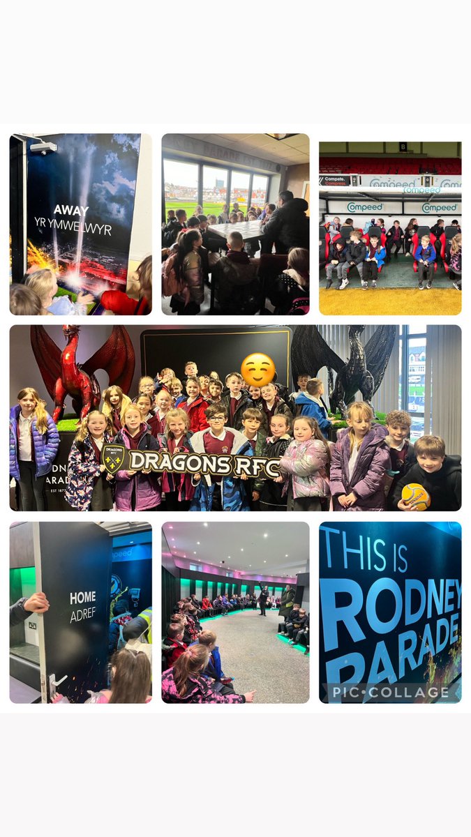 ysgolbroallta's tweet photo. Cyffro ar ein ffordd i stadiwm Rodney Parade🎤 blwyddyn 3 wrth eu boddau!
Diolch yn fawr @DRA_Community am fynd â ni am dro o gwmpas y lle, mae’r plant wedi joio mas draw! Chwaraewyr rygbi/pêl droed y dyfodol efaillai⚽️🏉 #YCastell #YCewri https://t.co/3osEHdVvmR
