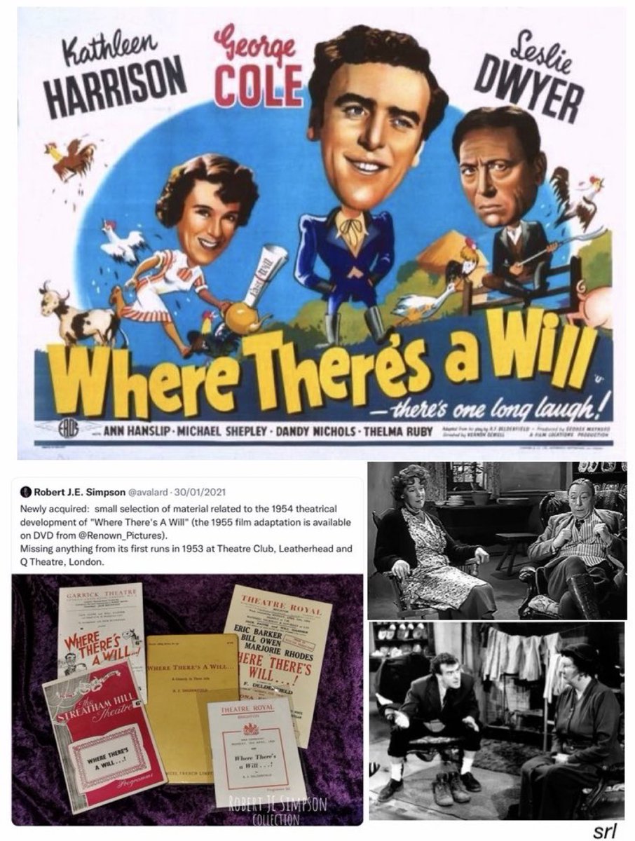12:25pm TODAY on @TalkingPicsTV 

The 1955 #Comedy film🎥 “Where There’s A Will” directed by #VernonSewell from a screenplay by #RFDelderfield and adapted from his 1954 farce🎭

🌟#KathleenHarrison #GeorgeCole #LeslieDwyer #DandyNichols #AnnHanslip #MichaelShepley