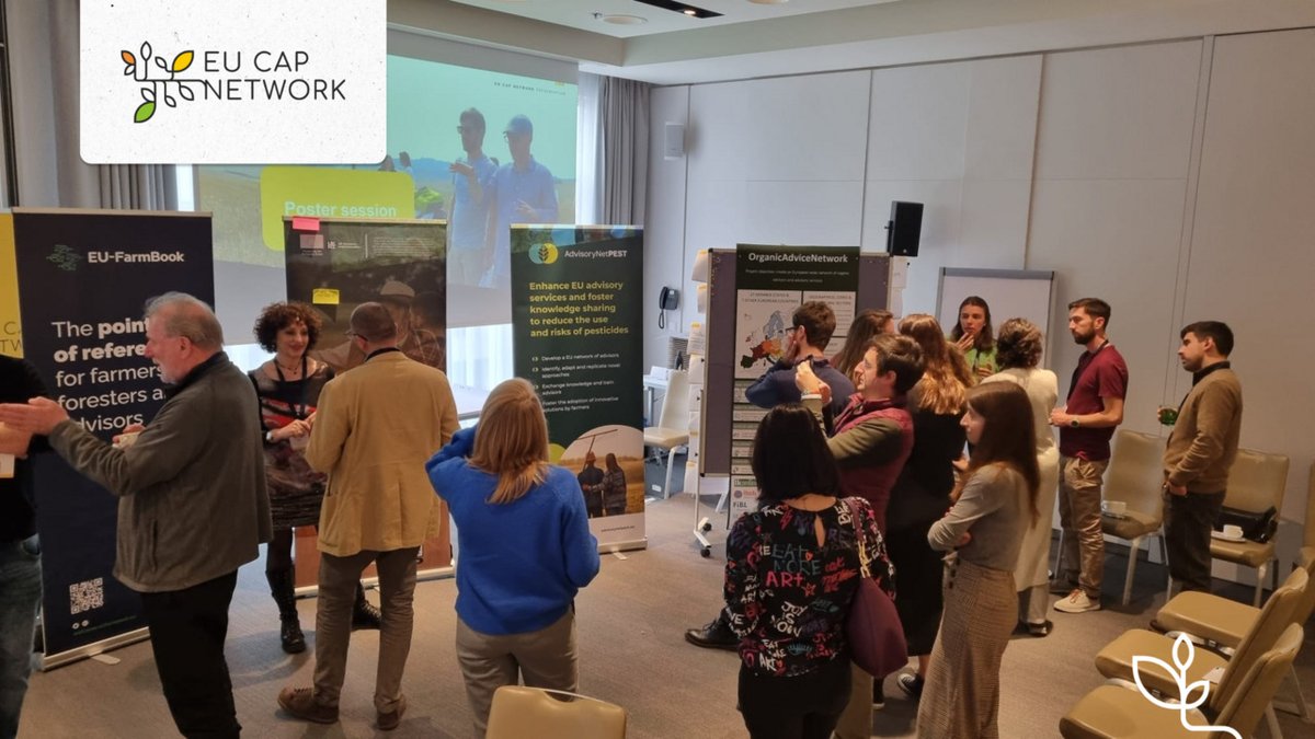 eucapnetwork's tweet photo. 💡🌱🎓 Poster session @HorizonEU advisory-related projects at #EUCAPNetwork seminar on #skills and #lifelonglearning for agricultural advisory and training service providers
👉 https://t.co/ePBRNS1GxJ https://t.co/Np1nBPuB9T