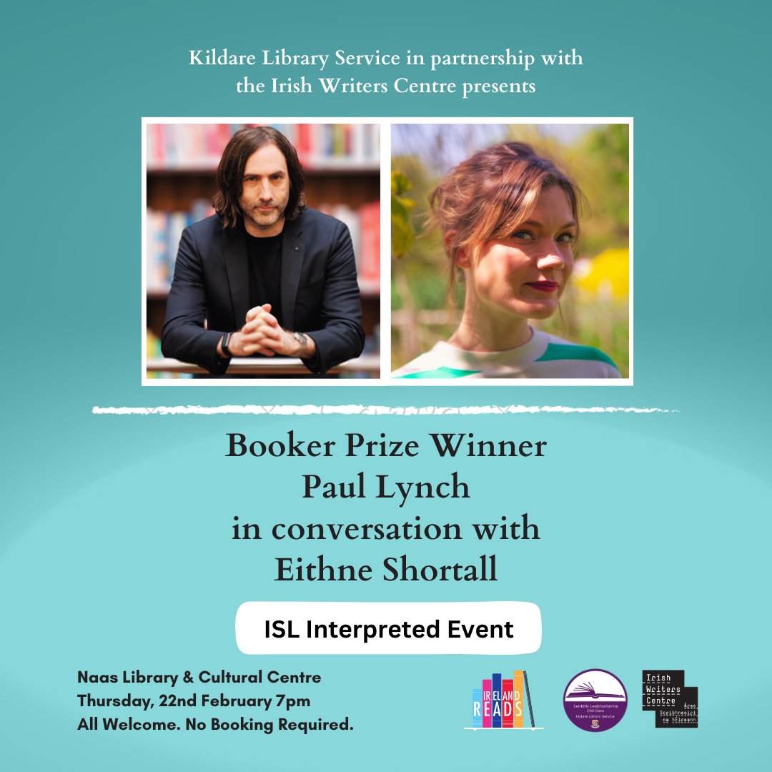 kildarelibrary's tweet photo. Don't forget folks...tonight in #NaasLib at 7 @paullynchwriter with @eithneshortall
Have a listen to Paul on @morningireland
......this morning...in Ireland....😉
https://t.co/3JEUhtrGI2 https://t.co/bFcAmW1o8X