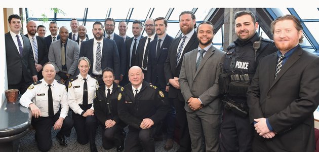 Officers from @TPS43Div and other units honoured for lifesaving work coming to the aid of an injured off-duty officer and investigation that led to four arrests Read more: tps.ca/media-centre/s…