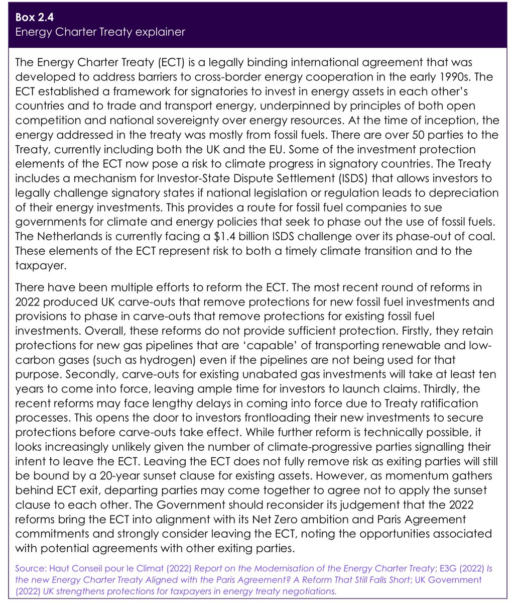 Excellent.

And here is why the Energy Charter Treaty is such an important issue (from our progress report in 2023)

<a href="/theCCCuk/">Climate Change Committee</a>
<a href="/ClaireCoutinho/">Claire Coutinho</a>