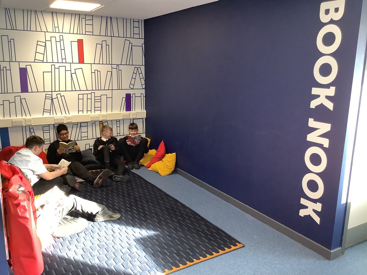 MissReynoldsENG's tweet photo. S1 modelling some of the many uses for our school library 📚

- Reading for pleasure
- Completing tasks for their bronze reader award
- Studying in our study booths

#readingschools https://t.co/2YIfCE8zSs