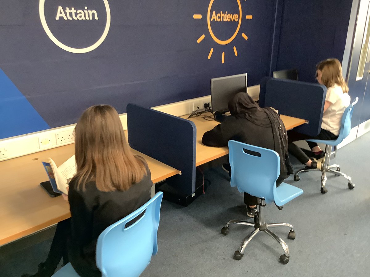 MissReynoldsENG's tweet photo. S1 modelling some of the many uses for our school library 📚

- Reading for pleasure
- Completing tasks for their bronze reader award
- Studying in our study booths

#readingschools https://t.co/2YIfCE8zSs