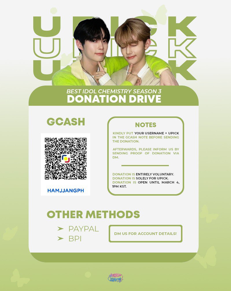 hamjjangph's tweet image. 𝗔 𝗖𝗔𝗟𝗟 𝗙𝗢𝗥 𝗨𝗣𝗜𝗖𝗞 𝗙𝗨𝗡𝗗𝗥𝗔𝗜𝗦𝗜𝗡𝗚

haobinists! 

hamjjangph is launching a donation drive for upick's best idol chemistry season 3 to support #HAOBIN in the poll. all funds will 100% go toward upick exclusively.

open internationally!

#ZHANGHAO #SUNGHANBIN