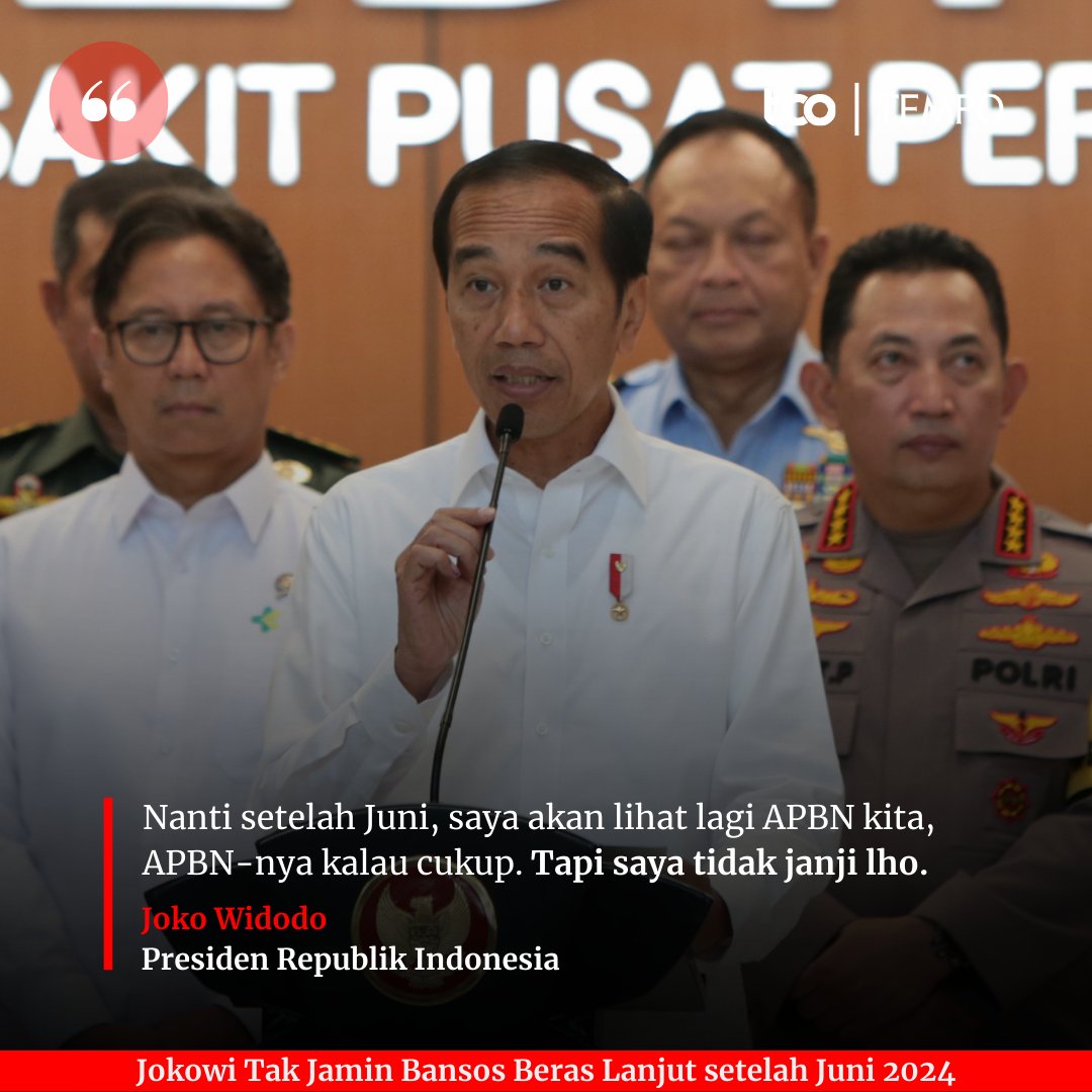 Bansos Januari, Februari dan Maret distribusi nya dirapel bulan Februari sebelum coblosan. Setelah pemilu beras naik Bansos beras dikurangi dan terancam tidak dilanjutkan jika APBN tidak cukup.

Semoga APBN cukup agar warga miskin bisa mendapatkan hak² nya.
Bangkit Indonesia!! 🇮🇩