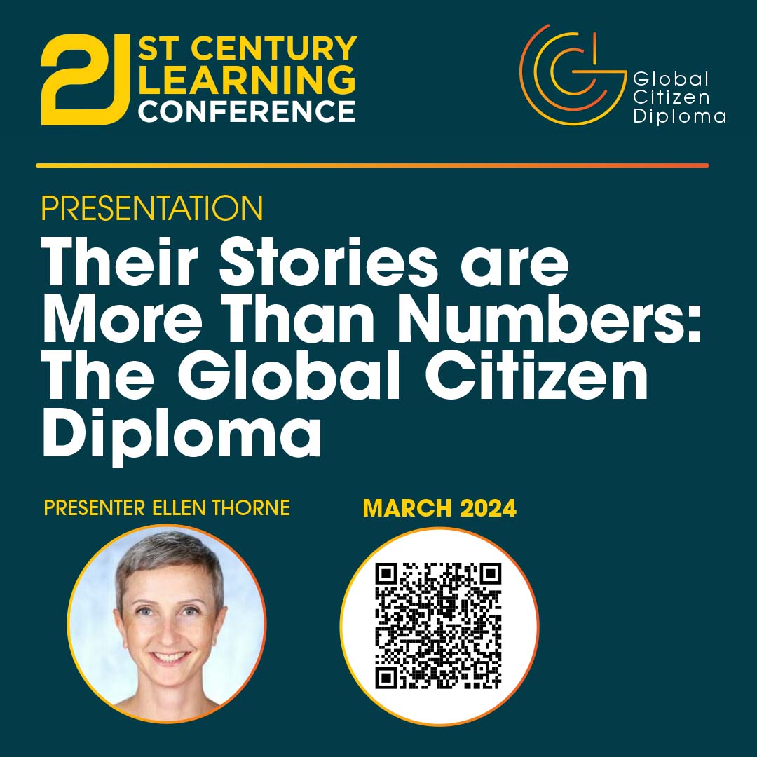 Join us at the 21st Century Learning Conference and learn more about the GCD!

Registration information: 21clconf.org

#21CLHK #21cl #GlobalCitizenDiploma #studentvoice #futureofeducation #MyStoryIsMoreThanNumbers #OurStoryIsMoreThanNumbers  @21cli