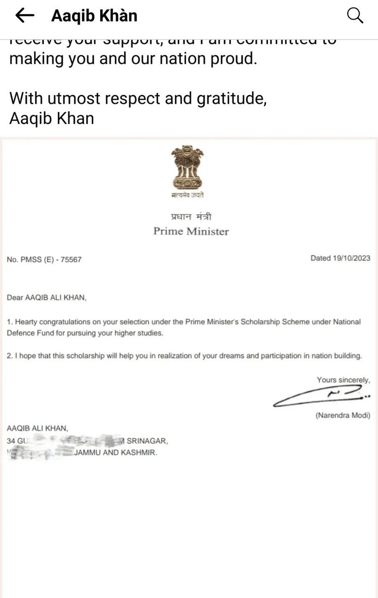 I am receiving many DMs about JKSA and their members. I will post all of it here one by one. For now let us end Aaqib Khans case. This is to show the connections and agenda of these people. His post for Modi.👇

Two sisters have contacted me accusing JKSA members of sexual abuse.